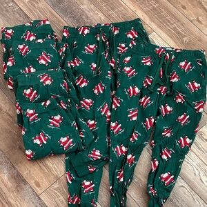 Festive Green Family Pajama Jogger Pants